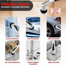 7-in-1 Electric Spin Scrubber Cleaning Brush with Extension Handle (1 Set)