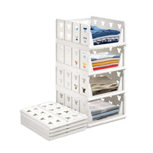 4-layer stackable storage cart, foldable for various needs