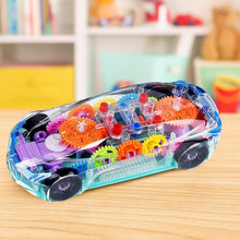 Rotating Transparent Gear Concept Car with Musical and 3D Flashing Lights Toy